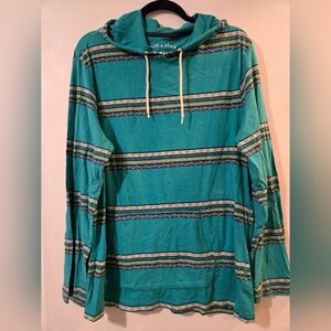 Vintage Mossimo Turquois Baja Hoodie Size L